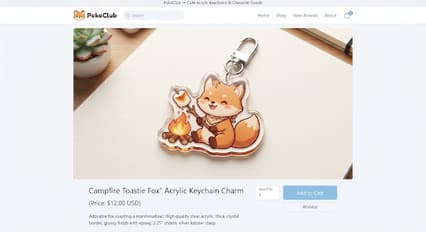 Campfire Toastie Fox charm